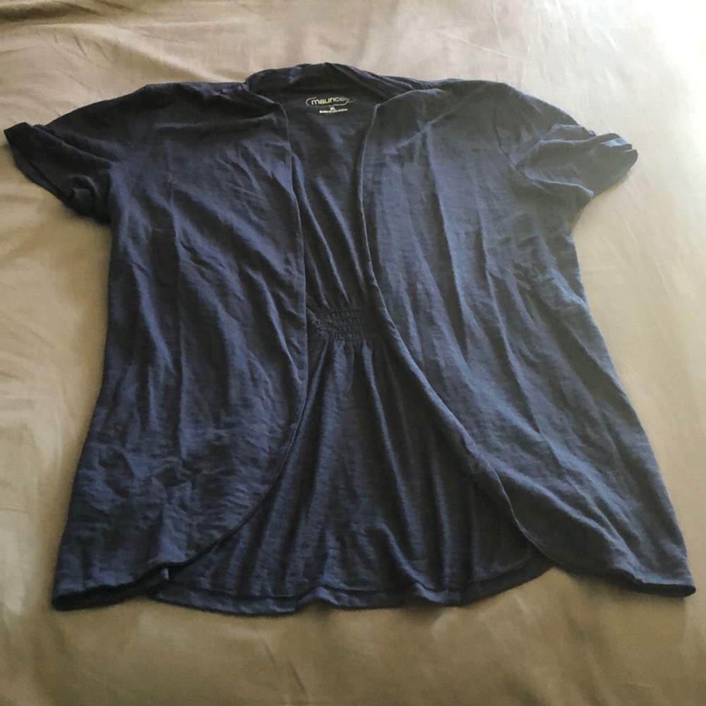 Maurice’s navy short sleeve cardigan